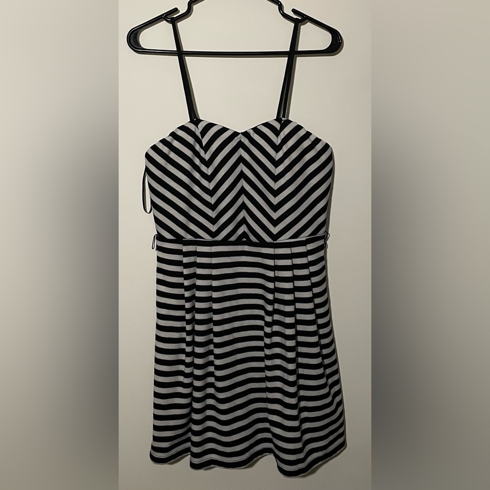 Black and White Striped Dress